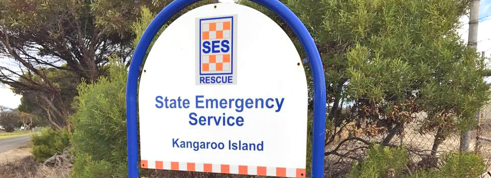 Sign outside the SA State Emergency Service Kangaroo Island Unit