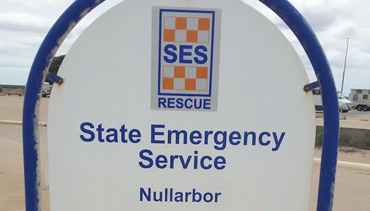 Sign outside the SA State Emergency Service Nullarbor Unit